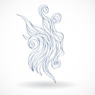 Hand drawn ornamental element isolated on white background N2