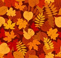 Seamless pattern with autumn leaves Vector EPS 8 N2