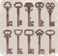 Retro collection of keys