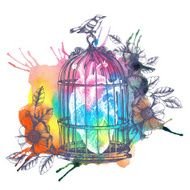 Human heart in a cage