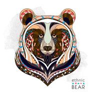 Patterned head of the bear