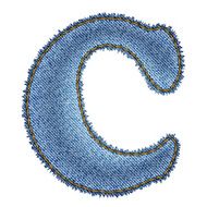 Jeans alphabet Denim letter C