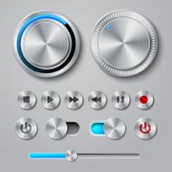 Metal interface buttons collection N2
