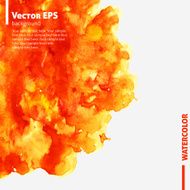 Orange watercolor blot business template