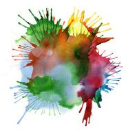 Abstract color watercolor blot background N2