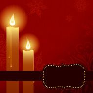Xmas candles with frame