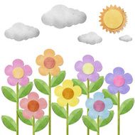 flower recycled paper background