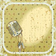 Retro microphone background N2
