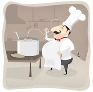 French Chef Tasting Soup