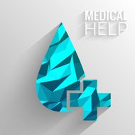 Polygonal medical heart vector background concept