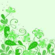 Abstract green floral background N2