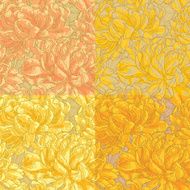 Four seamless pattern with chrysanthemum