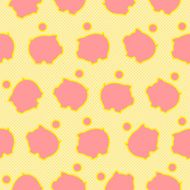 Seamless pattern with icons of money-boxes N2