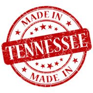 made in Tennessee red round grunge isolated stamp N2