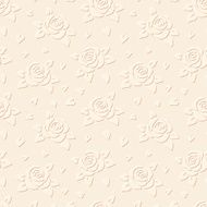 Seamless embossed background with flowers Vector illustration N2