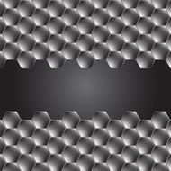 Hexagon metal background with light reflection N4