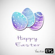 Easter eggs of watercolor texture N10