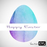 Easter egg of watercolor texture N3