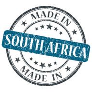 made in SOUTH AFRICA blue grunge stamp