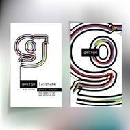 Business card design with letter G N3