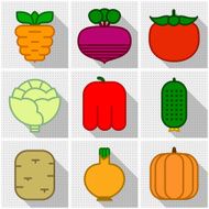 Icons of vegetables