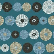 Traditional African Ornament with swirls Seamless vector pattern N16
