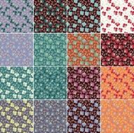 Set of seamless vector floral patterns N2