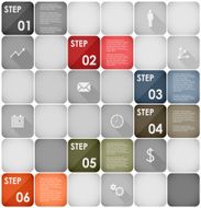 Squares design element steps template N2