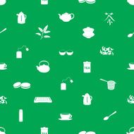 tea icons pattern eps10