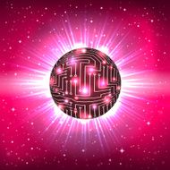 Abstract Sphere of Electronic Circuitry N5