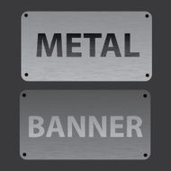 metal texture banners replaceable text eps10