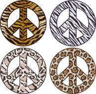 seamless peace symbol pattern N2