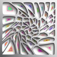 3d geometric background with shadows paper look graphic N14