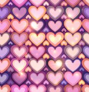Light pink hearts shining seamless pattern N5