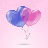 Love heart balloons vector illustration N2