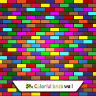 Vector colorful brick wall