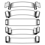 black and white banners set N5