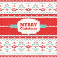 Christmas greeting card with knitted pattern N3