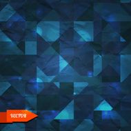 Blue geometric grunge background with triangles