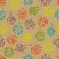 Christmas seamless pattern with balls N7