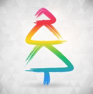 Vibrat color abstract tree background