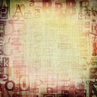colorful grunge collage letters background