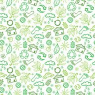 Ecology symbols seamless pattern background N2