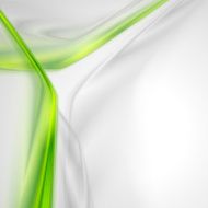 Abstract gray waving background with green element