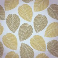 Autumn seamless pattern with colorful stylized leaves N2