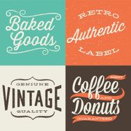 Vintage Typographic Labels N2