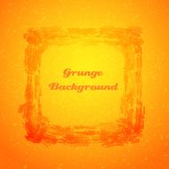 Grunge orange texture frame