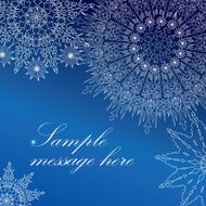 Snow splatted frame with copy space