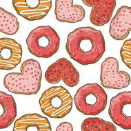 Seamless pattern with donuts and cookies N3