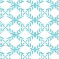 Blue argyle leaves seamless pattern background